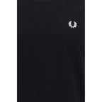 Fred Perry Black Cotton T-Shirt