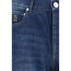 Brunello Cucinelli Blue Cotton Jeans Denim