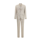 Brunello Cucinelli Beige Silk Two-Piece Suit