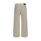 Brunello Cucinelli Beige Cotton Cropped Pants