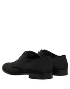 Dolce & Gabbana Black Suede Lace Up Derby Dress Formal Shoes