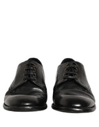 Dolce & Gabbana Black Leather Lace Up Derby Dress Formal Shoes