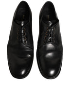 Dolce & Gabbana Black Leather Lace Up Derby Dress Formal Shoes