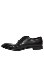 Dolce & Gabbana Black Leather Lace Up Derby Dress Formal Shoes