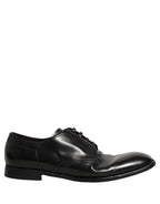 Dolce & Gabbana Black Leather Lace Up Derby Dress Formal Shoes