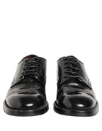 Dolce & Gabbana Black Leather Lace Up Derby Dress Formal Shoes