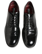 Dolce & Gabbana Black Leather Lace Up Derby Dress Formal Shoes