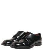 Dolce & Gabbana Black Leather Lace Up Derby Dress Formal Shoes