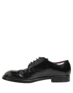 Dolce & Gabbana Black Leather Lace Up Derby Dress Formal Shoes