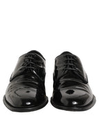 Dolce & Gabbana Black Leather Lace Up Derby Dress Formal Shoes