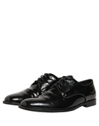 Dolce & Gabbana Black Leather Lace Up Derby Dress Formal Shoes