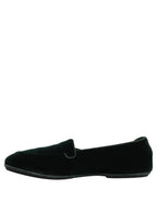 Dolce & Gabbana Green Velvet Slip On Men Flats Loafers Shoes