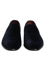 Dolce & Gabbana Black Suede Formal Slip On Men Loafers Shoes