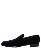 Dolce & Gabbana Black Suede Formal Slip On Men Loafers Shoes