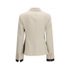 Max Mara Beige Wool Oves Aries Blazer