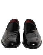 Dolce & Gabbana Black Patent Leather Men Dress Loafers Shoes