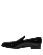 Dolce & Gabbana Black Patent Leather Men Dress Loafers Shoes
