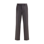 Fendi Brown Wool Oves Aries Dress Pants