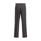 Fendi Brown Wool Oves Aries Dress Pants