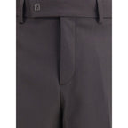 Fendi Brown Wool Oves Aries Dress Pants