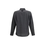 Dolce & Gabbana Gray Wool Oves Aries Dress Shirt