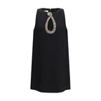 Valentino Black Wool Oves Aries Cocktail Dress