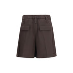 Brunello Cucinelli Brown Wool Oves Aries Bermuda Shorts