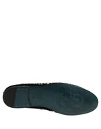 Dolce & Gabbana Black Crystal Embellished Dress Loafers Shoes