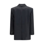 Khaite Black Wool Oves Aries Full-Length Jacket