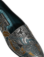 Dolce & Gabbana Multicolor Paisley Brocade Men Loafers Shoes