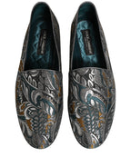Dolce & Gabbana Multicolor Paisley Brocade Men Loafers Shoes