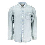 Calvin Klein Azzurro Cotton Mens Shirt