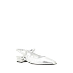 Carel Paris Silver Calf Leather Bos Taurus Platform Loafers
