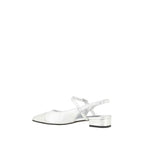 Carel Paris Silver Calf Leather Bos Taurus Platform Loafers