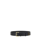 Prada Black Calf Leather Bos Taurus Regular Belt