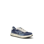 Premiata Blue Calf Leather Bos Taurus Athletic Sneakers