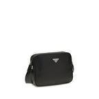Prada Black Calf Leather Bos Taurus Shoulder Bag