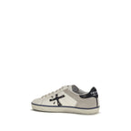 Premiata White Calf Leather Bos Taurus Low Top Sneakers