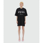 MSGM Black Cotton Casual Dress