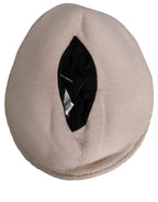 Dolce & Gabbana Women Beige Wool Knit Wide Brim Bucket Capello Hat