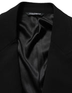 Dolce & Gabbana Black Wool Single Breasted Men Blazer Jacket