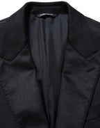 Dolce & Gabbana Black Cashmere Single Breasted Blazer Jacket
