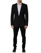Dolce & Gabbana Black Wool Single Breasted Blazer Jacket