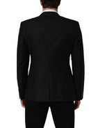 Dolce & Gabbana Black Wool Single Breasted Blazer Jacket
