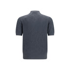 Brunello Cucinelli Gray Cotton Polo Shirt