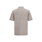 Brunello Cucinelli Beige Linen Polo Shirt