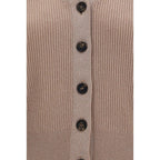 Brunello Cucinelli Beige Cashmere Sleeveles Sweater
