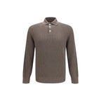 Brunello Cucinelli Brown Cotton Polo Shirt