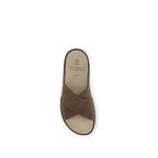 Brunello Cucinelli Brown Calf Leather Bos Taurus Flat Sandals