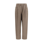 Brunello Cucinelli Beige Cotton Casual Pants